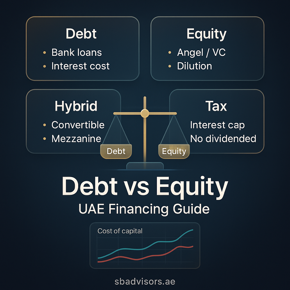 Debt vs. Equity Financing for UAE Businesses: What Founders Need to Know