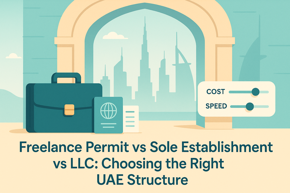 Freelance Permit vs Sole Establishment vs LLC: Choosing the Right UAE Structure