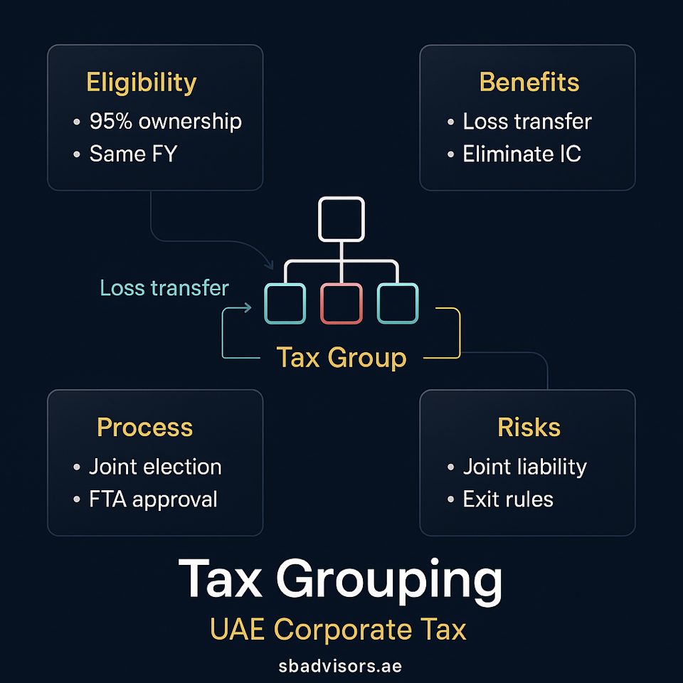 Corporate Tax Grouping and Group Relief in the UAE: When and How to Use Them