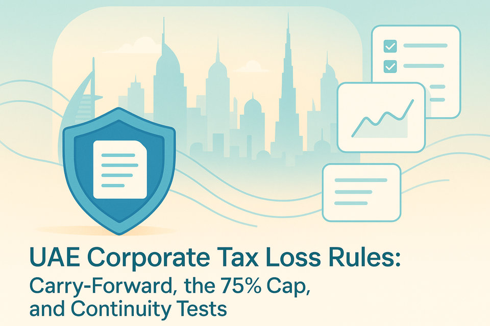 UAE Corporate Tax Loss Rules: Carry-Forward, the 75% Cap, and Continuity Tests